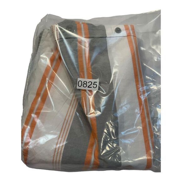 Columbia L Men’s Short Sleeve Button Up White Orange Grey Plaid Fishing Shirt - Picture 13 of 13